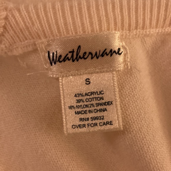 Small Fitted V Neck Cream Sweater weathervane - Picture 4 of 4